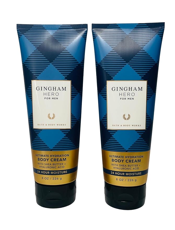 Bath and Body Works Gingham Hero Body Cream, 8 oz, Pack of 2