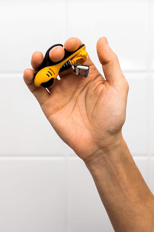 Moto Men's Head Shaving Starter Kit with HeadSlick Shaving Cream, Shaving Razor, Blade Refills (8 ounce HeadSlick)