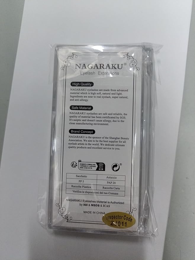 NAGARAKU Double Tips Flat Ellipse Eyelash Extensions Supplies 0.20 L curl 8-15mm Mix Natural Charcoal Color Faux Mink Super Soft Split Tips Individual Lashes