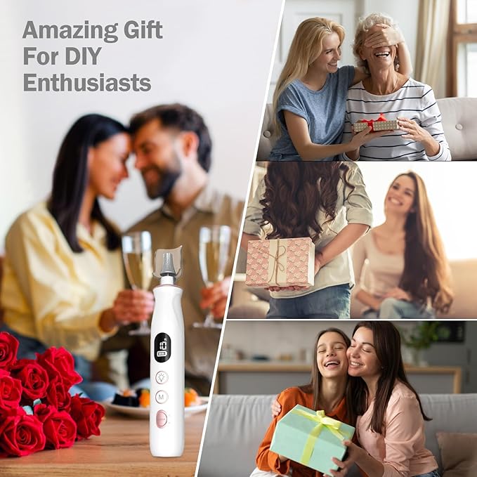 Cordless Electric Nail File Set, 10 Speeds Professional Manicure Pedicure Kit with LED Light & LCD Screen, Portable Nail Drill for Natural & Acrylic Nails, Human & Pet Thick Toenails (White)