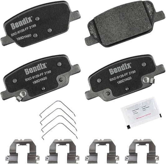 Bendix Priority1 CFC2199 Ceramic Rear Brake Pads for Hyundai Palisade 2024-2020, Santa Fe 2020-2019, Kia Telluride 2023-2020