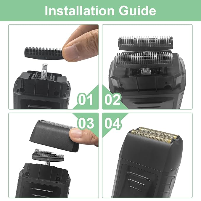 Shaver Replacement Super Close Gold Foil & Cutter Bar Assembly Compatible with Wahl 5 Star Series Vanish Shaver（8173-700） (1 Pack)