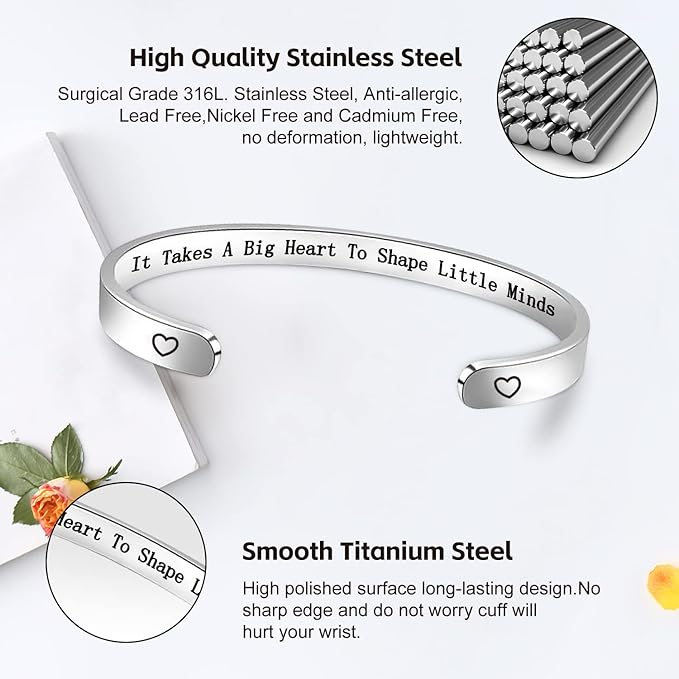 UAREHIBY 18 PCS Teacher Appreciation Gifts in Bulk,6 Styles Makeup Bags for Women,Teacher's Day Keychain,Thank You Teacher Christmas Gifts with Bracelet,Graduation Gift for teacher