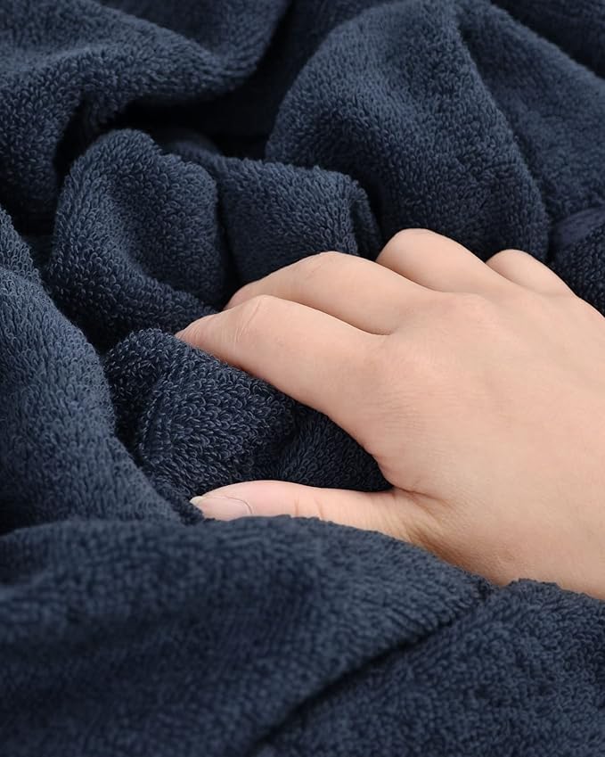 Cleanbear Washcloths 12 Pack Wash Cloths 100% Cotton Soft Bathroom Washcloth Set (Dark-Grey)