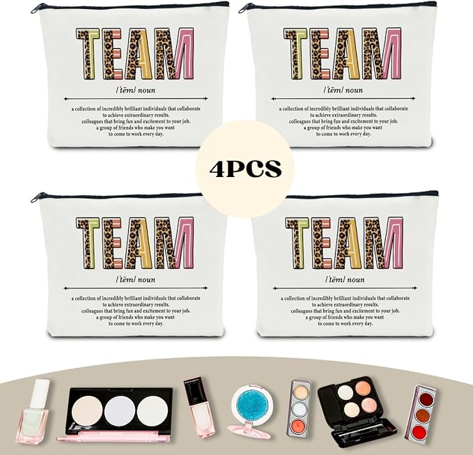 Team Definition Noun Boss Gifts Makeup Bag Cosmetic Bag Boss Appreciation Gifts for Women Employees Friend Coworker Lady Supervisor Weekend Bag Coin Purse Retirement Christmas Birthday