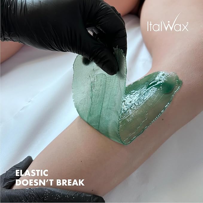 Italwax Azulene - 1kg / 2.2lb - Hard wax beads for hair removal - Natural formulation ideal for all skin type - Unscented - Recommended for Bikini Area and Armpits