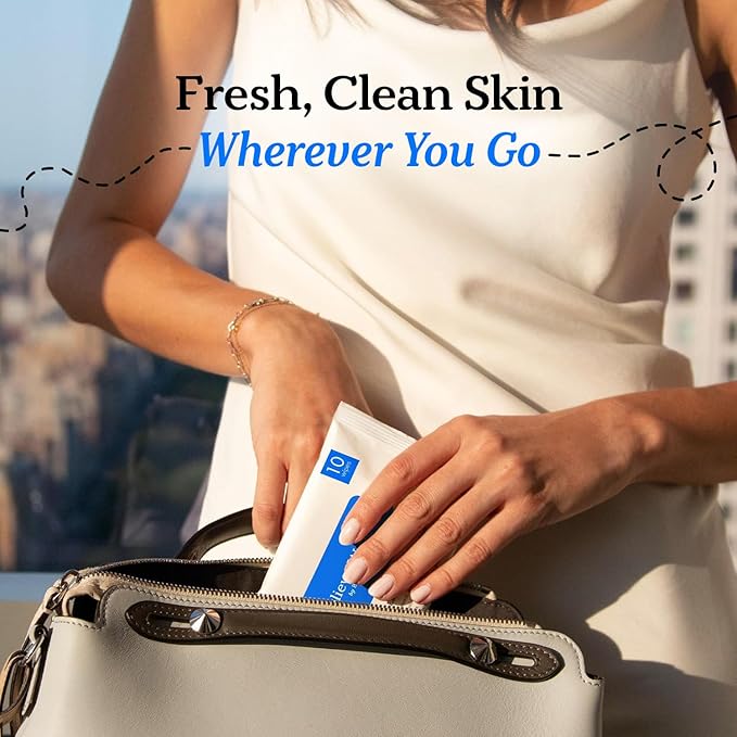 Believe Makeup Remover Wipes Travel-Size 10pc-10 packs - Bamboo Viscose Unscented Wipes for Women Cleansing, Disposable Make Up Wipes Remover, Face Cleansing Wipes, Compostable Makeup Wipes for Women