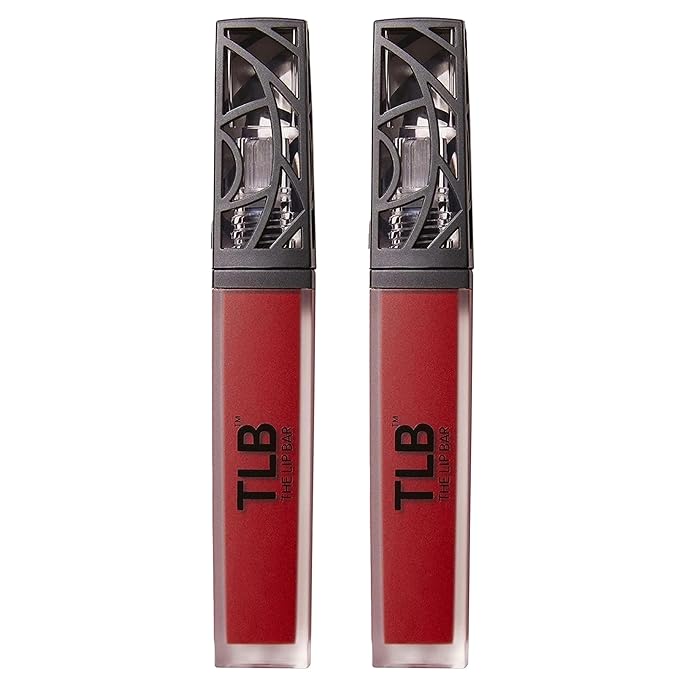 The Lip Bar - Nonstop Liquid Matte Lipstick 2-Pack, Bawse Lady (Blue Red) - High Pigment - One Swipe - Long Lasting - Jojoba Oil & Vitamin E - Vegan & Cruelty Free - Makeup & Cosmetics - .24 fl oz