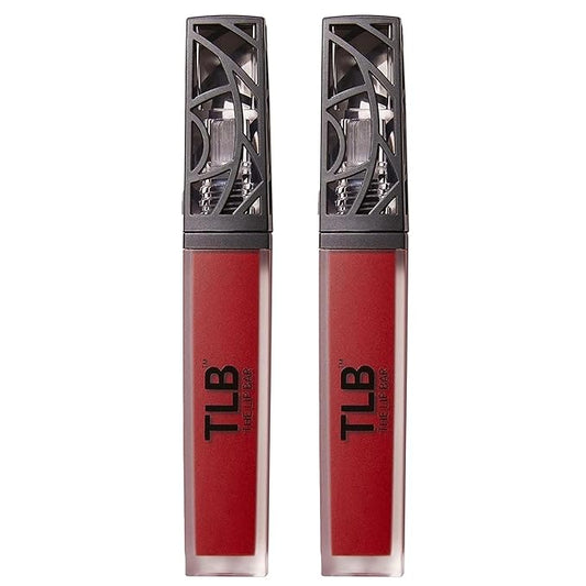 The Lip Bar - Nonstop Liquid Matte Lipstick 2-Pack, Bawse Lady (Blue Red) - High Pigment - One Swipe - Long Lasting - Jojoba Oil & Vitamin E - Vegan & Cruelty Free - Makeup & Cosmetics - .24 fl oz