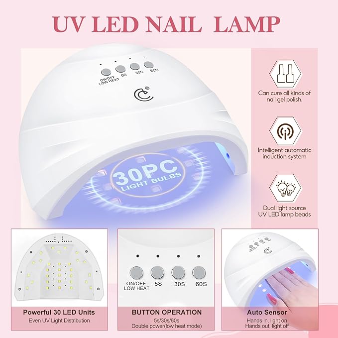 42PCS Gel Nail Polish Kit with U V Light and Drill, 15 Colors Nail Polish with 3 PCS Poly ExtensionGel 5PCS Top Base Coat Gel Manicure Starter Kit Gifts for Women