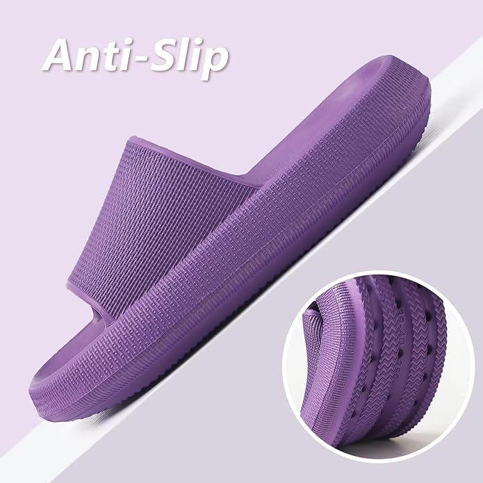 Menore Slippers for Women and Men Quick Drying, Parent-Child EVA Open Toe Soft Slippers, Non-Slip Soft Shower Spa Bath Pool Gym Beach House Sandals for Indoor & Outdoor