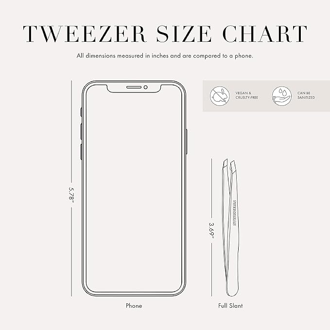 Tweezerman Stainless Steel Slant Tweezer - Eyebrow Tweezers for Women and Men (Classic Stainless)