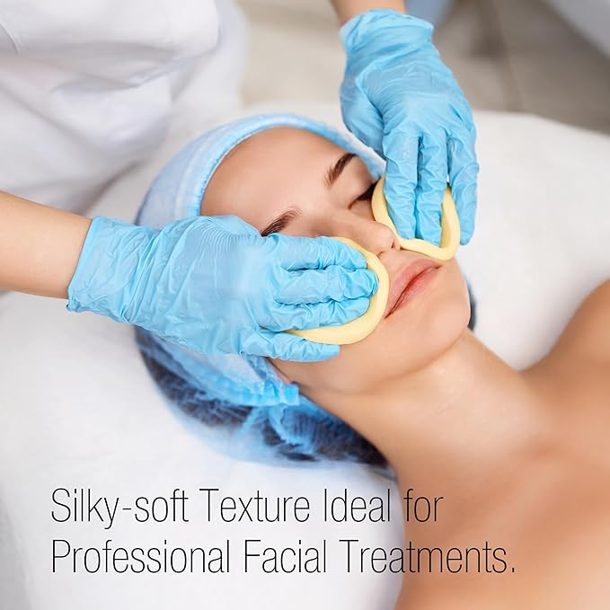 APPEARUS Facial Sponges 240 Pack - Compressed PVA Face Sponges for Deep Cleansing, Exfoliating, Makeup Removal, for Sensitive Skin - Disposable Cosmetic Spa Round Sponge with Stick Shape