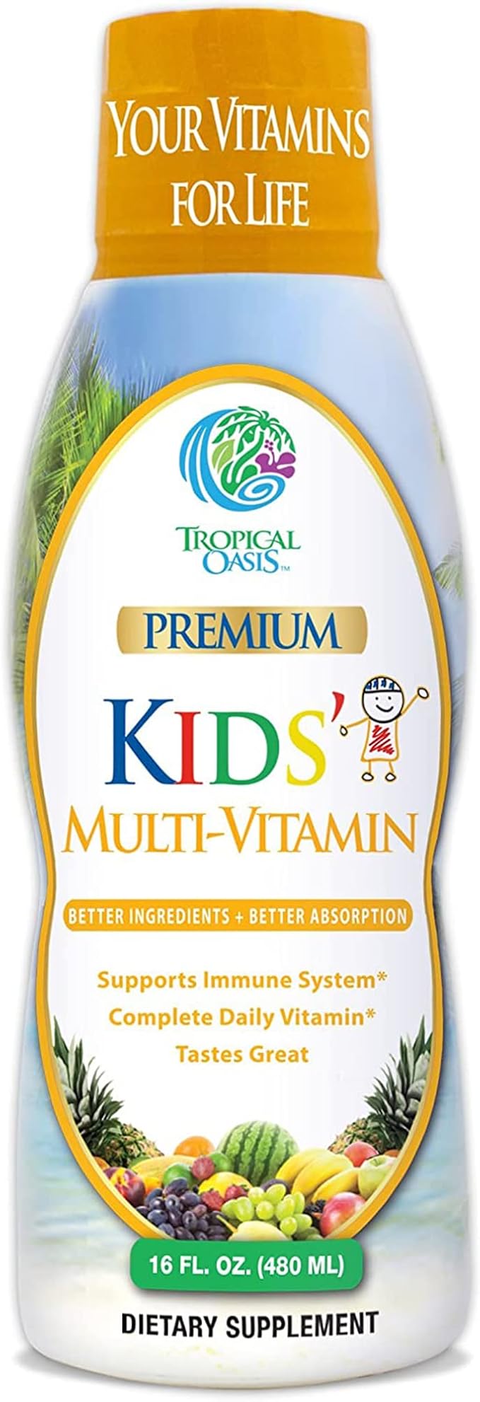 Tropical Oasis MultiVitamin Mineral/ for CHILDREN (16 oz) Liquid