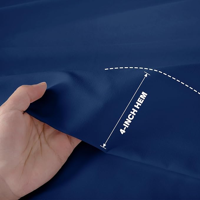 Lavisun Flat Sheets 2 Pack,Hotel Quality Flat Bed Sheets,Brushed Microfiber Bed Sheets, Bulk Sheets for Massage, Home, Dorm (Navy Blue,Twin)