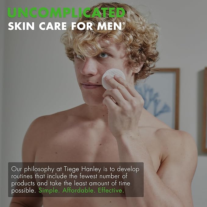 Tiege Hanley Mens Acne Serum for Face - Lightweight Facial Acne Serum with Salicylic Acid, Granactive Complex & Tea Tree Oil for Blackheads, Open Pores & Redness - Moisturizer for Oily Skin