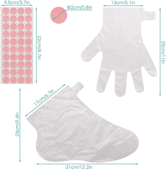 Paraffin Bath Mitts Liners, Segbeauty Snug Elastic Opening Paraffin Wax Glove and Bootie with Double Terry Clothes, Hand and Foot Bags for Thermal thera-py SPA treat-ment Paraffin Machine