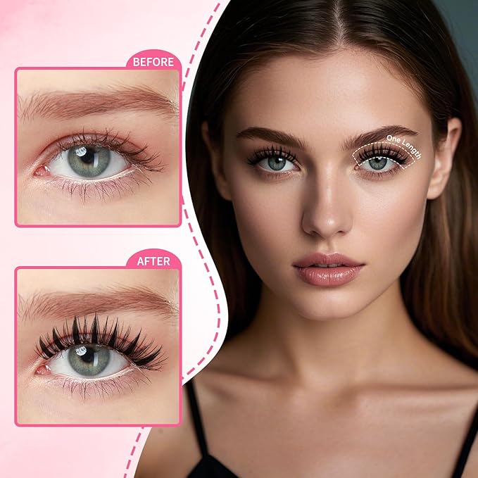 Fairy Lash Clusters 12mm C Curl Manga Lash Clusters Spiky Eyelash Clusters Individual Lashes WideSpan Wet-Look 0.05mm Ultra-Thin Invisible Band(Fairy,12mm)