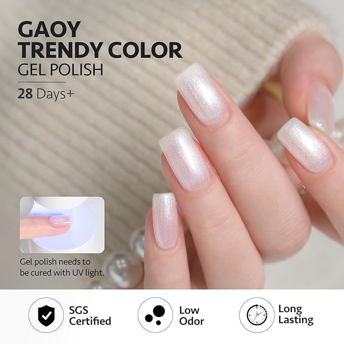 GAOY 23 Pcs Gel Nail Polish Kit, Nude Pink Glitter UV Gel Polish Set with Glossy & Matte Top Coat and Base Coat for Nail Art Home DIY