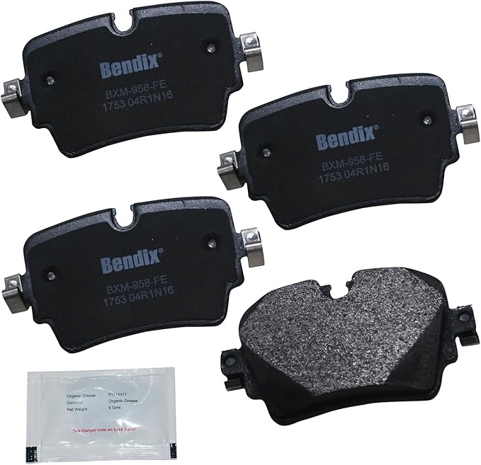 Bendix Priority1 CFM1753 Semi-Metallic Rear Brake Pads for Jaguar F-Type 2021-2014, XJ 2019-2016, XJR 2017-2016, XJR575 2019-2018