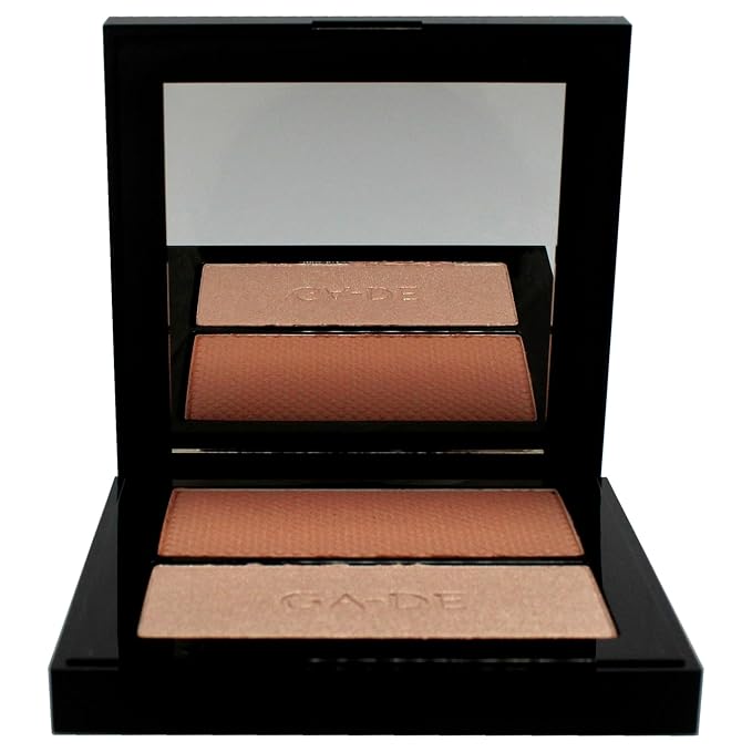 GA-DE Velveteen Blush and Shimmer Duet, 32 - Formulated with Micronized Pearls and Pigments for Sculpting Face and Décolleté - Paraben-Free - 0.26 oz