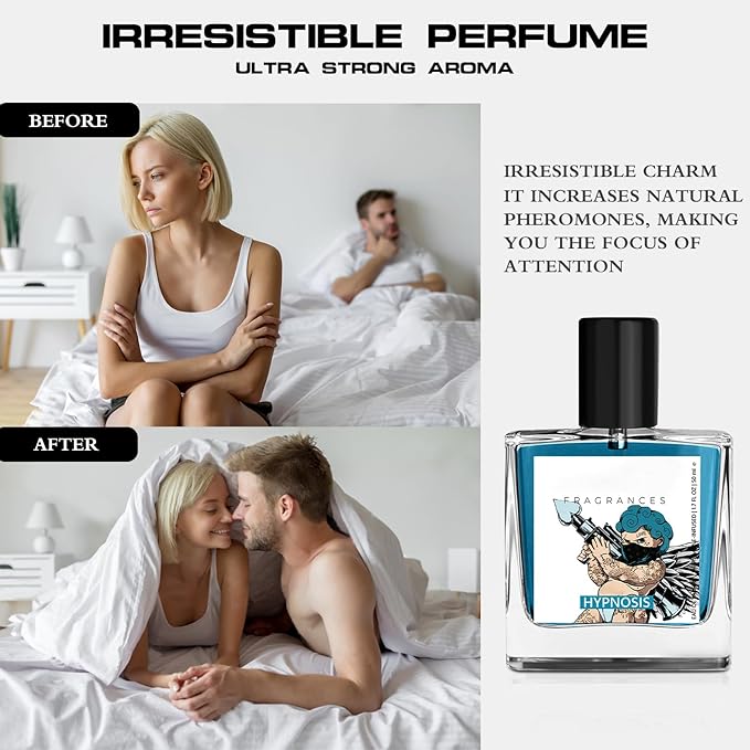 Pheromone Cologne for Men, Hypnosis 2.0 Cologne for Men, Pheromone-Infused Hypnosis, Enhances Intimacy, Lasting Fragrance, 50ml Gift for Father, Boy Friend and Husband