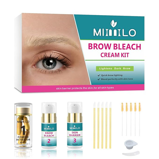 Brow Bleach Kit, Eyebrow Bleach, Brow Lightening Kit, Eyebrow Lightener, Brow Lightening, Gentle & Effective, Works for All Brow Types, Creates You a Lighter & Natural Brow Color, 5 Applications