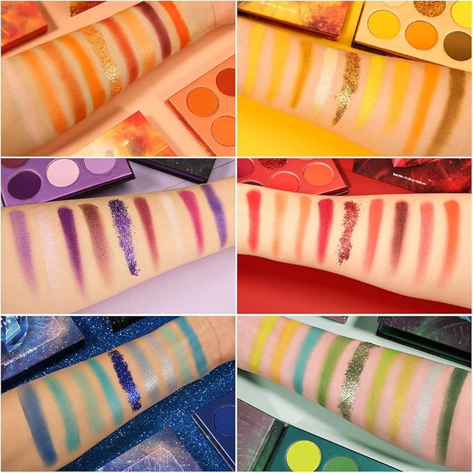 docolor Eyeshadow Palette 54Colors Gemstone Eye Shadow Palette Highly Pigmented Mattes Glitter Shimmers Naked Smokey Cream Powder Blendable Long Lasting Waterproof Colorful Professional Makeup Palette