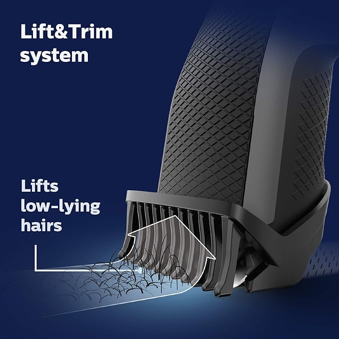 Philips Norelco Beard Trimmer and Hair Clipper - Cordless Grooming, Rechargeable, Adjustable Length, Beard Trimmer and Hair Clipper - No Blade Oil Needed - BT3230/41