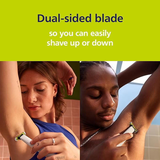 Philips Norelco OneBlade Skin Protect Replacement Blade, for OneBlade Electric Shaver and Trimmer, Durable Stainless Steel, Trim and Shave with Extra Skin Protection, 2 Count, QP229/80