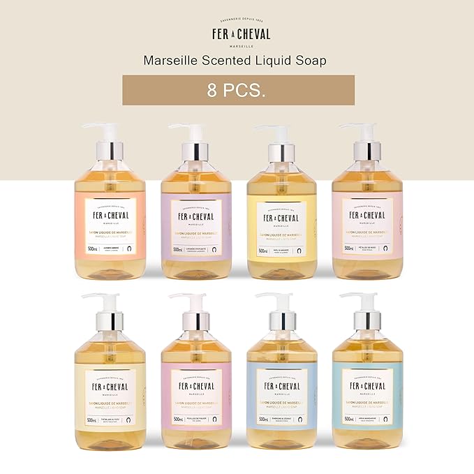 Fer à Cheval Savon Liquide De Marseille Soap, Luxury Hand Soap Savon De Marseille Soap Bundle, 500ml/16.9fl oz