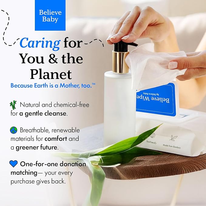 Believe Makeup Remover Wipes Travel-Size 10pc-10 packs - Bamboo Viscose Unscented Wipes for Women Cleansing, Disposable Make Up Wipes Remover, Face Cleansing Wipes, Compostable Makeup Wipes for Women