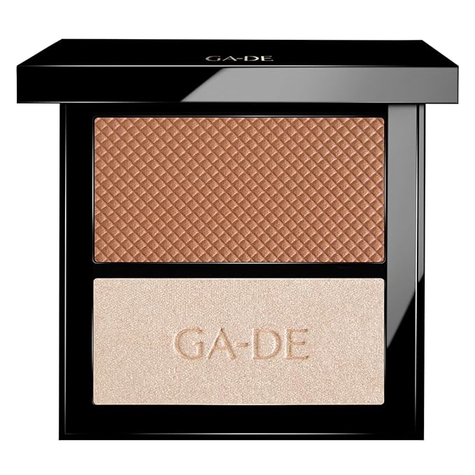 GA-DE Velveteen Blush and Shimmer Duet, 12 - Formulated with Micronized Pearls and Pigments for Sculpting Face and Décolleté - Paraben-Free - 0.26 oz