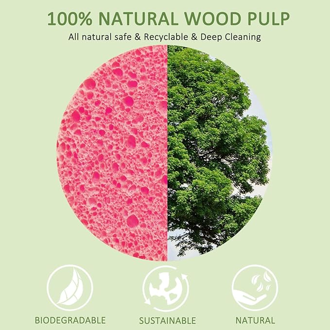 Beieverluck 300 Count Compressed Facial Sponges for Cleansing Natural Cellulose Disposable Face Sponge Spa Sponge for Face Cleansing Exfoliating Makeup or Mask Removal, Pink