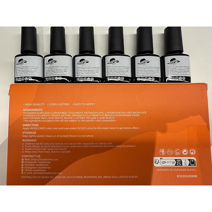 modelones Neon Gel Nail Polish Set -6 Colors Spring Summer Hot Pink Blue Purple Green Yellow Gel Polish Set Soak Off Nail Kit Manicure DIY Nail Art Salon Home Gift