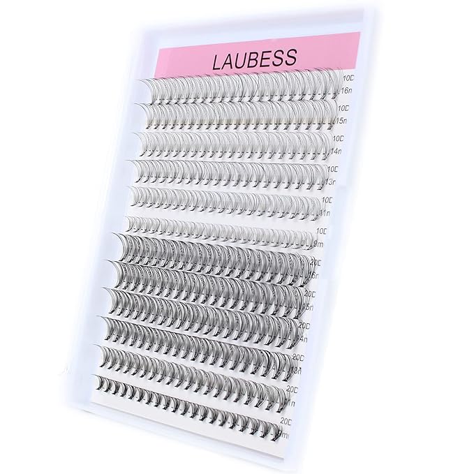 Eyelash Clusters LAUBESS Lash Clusters Individual Lashes Cluster Eyelash Extensions DIY at Home Waterproof Cluster Lashes (10D/20D-D-Mix9-16)
