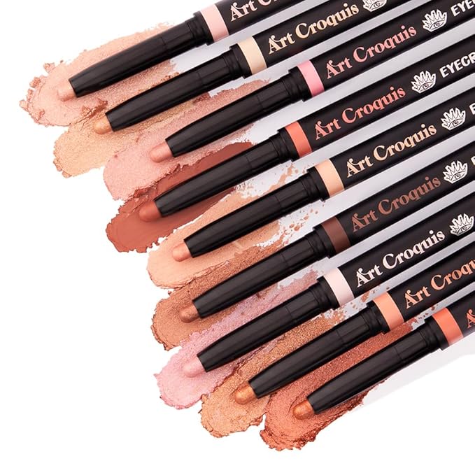 EYECROWN ARTCROQUIS STICK SHADOW, Buildable, glitter eye shadow, liner, cream [SUNNY PEACH KIT]