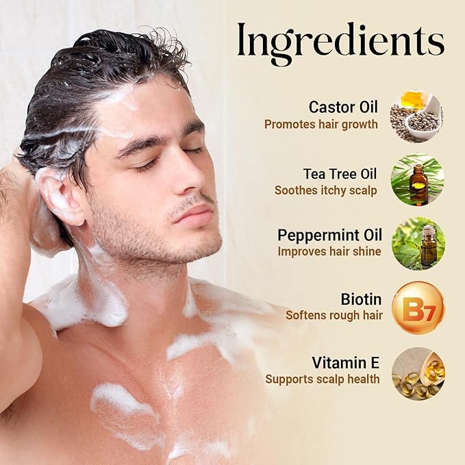 Batana Oil Shampoo and Conditioner Set - Biotin & Tea Tree Oil for Hair Growth & Thickness - Moisturizing & Nourishing Shampoo for Thinning Hair for Men & Women - 16 fl oz Each