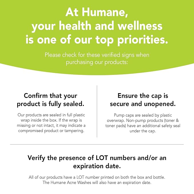 humane Benzoyl Peroxide Acne Body Wash - 10% Maximum-Strength Acne Treatment for Face, Skin, Butt, Back and Body - 8 Fl Oz - Dermatologist-Tested Non-Foaming Cleanser - Vegan, Cruelty-Free