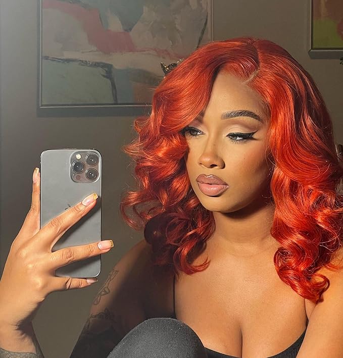 REMY HAIR Body Wave Human Hair Bundle 350 Bundle 100% Brazilian Human Hair Natural Wave Orange Hair Extension 14 Inch Single Ginger Hair Bundle