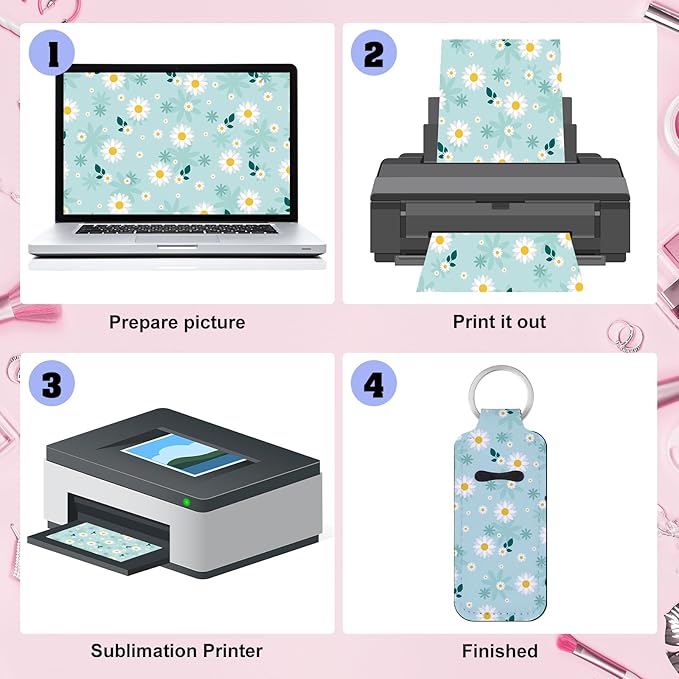 100 Pcs Sublimation Keychain Blanks Bulk Lipstick Holder Sublimation Lip Balm Gloss holder Neoprene Blanks Portable Protective Cases for Women DIY Key Ring Travel Supplies