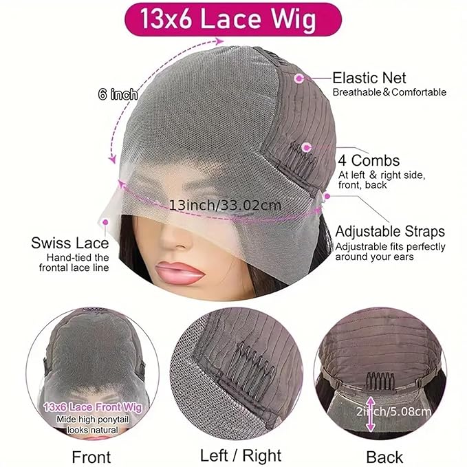 250 Density HD Lace Front Wigs Human Hair 13x6 Lace Front Wigs Human Hair Pre Plucked Body Wave Lace Front Wigs Human Hair Wigs for Women Body Wave Wig 13x6 HD Lace Front Wigs Human Hair 24 inch