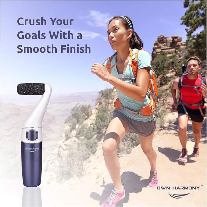 Own Harmony Electric Foot Callus Remover and 6 Rollers Bundle: Professional Foot Care Pedicure Tools, Rechargeable Dead Skin Feet Scrubber, Electronic Feet File Grinder - Best for Hard, Cracked Heels