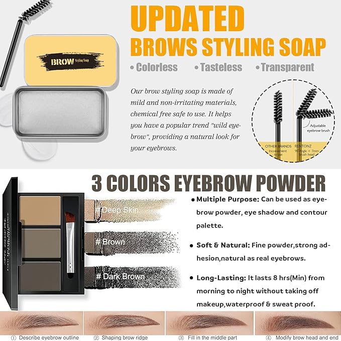 Naked All in One Makeup Kit for Women - Full Kit with 12 Eyeshadows, Foundation, Lipstick Set, Mascara, Brush, Sponge, Eyebrow Powder, Soap, Eyeliner (#102)