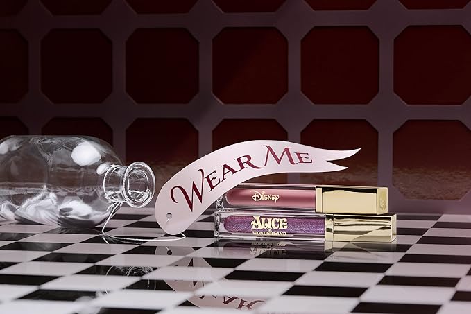 Sigma Beauty and Disney Lip Set - Alice in Wonderland Lip Gloss and Lip Creme- Hydrating Lip Creme and Layerable Lip Tint - Nonsticky, Cruelty Free, Vegan Lip Gloss and Lip Cream