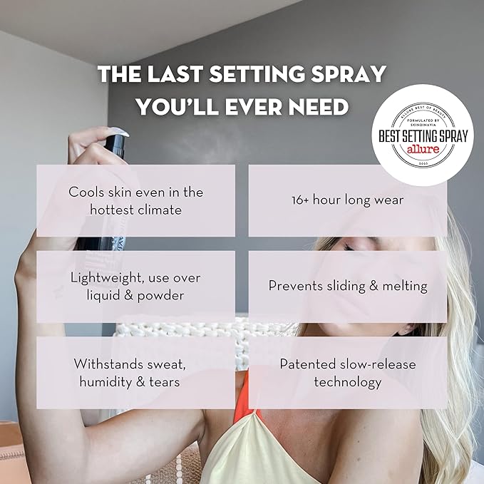 Skindinavia The Makeup Finishing Spray, Bridal Makeup Setting Spray, All-Day Wear, Long-Lasting Up to 16+ Hours, Heat-Resistant & Waterproof, Wedding Day, Bridal Shower Gift, 4.0 Oz