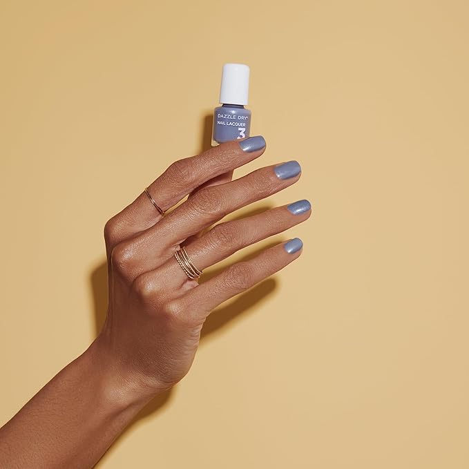 Dazzle Dry Mini Kit 4 Step System - Blue Moon - A muted slate blue gray with shimmer. (5 Piece Kit / 5 Manicures)