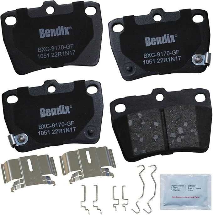 Bendix Priority1 CFC1051 Ceramic Rear Brake Pads for Toyota RAV4 2005-2004
