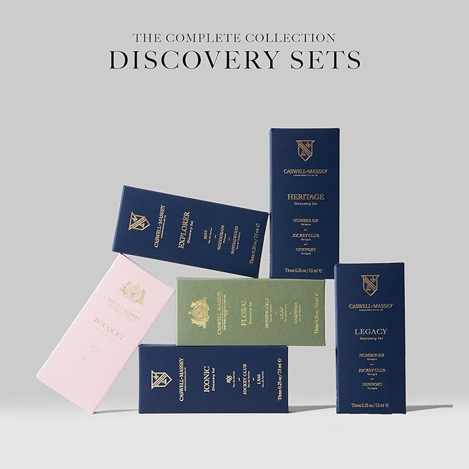 Caswell-Massey Bouquet Discovery Set, Includes Peony, Orchid & Rose, Discover the Beauty of Botanicals, Travel Size Perfume Set, Perfume for Women, 0.25 Fl Oz Each