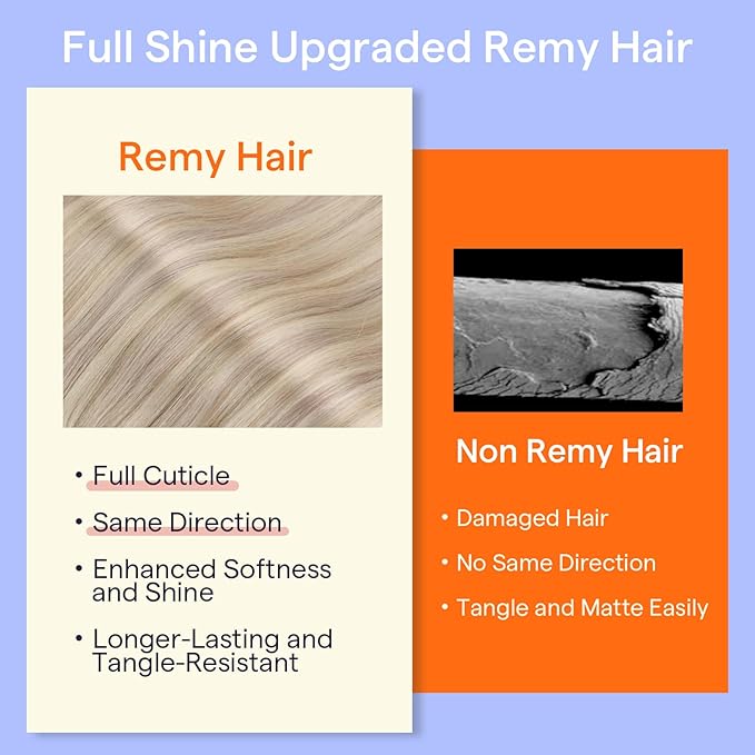 Full Shine Clip in Hair Extensions Real Human Hair Blonde 22 Inch Clip in Human Hair Ash Blonde Highlight Seamless Hair Extensions Clip ins for Women 7 Pcs 120 G